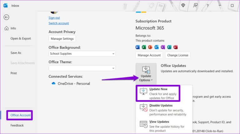 Update-Outlook-768x430-1 أفضل 6 طرق لإصلاح عدم ظهور الوظيفة الإضافية لاجتماعات Microsoft Teams في Outlook على Windows
