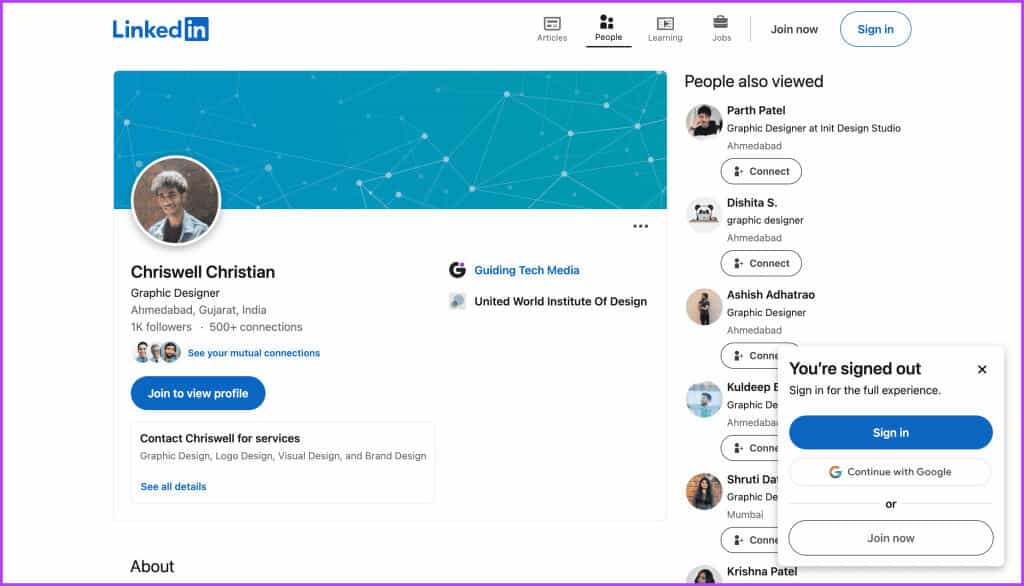 Viewing-LinkedIn-Profile-Anonymously-1024x586-1 طريقتان لعرض الملفات الشخصية على LinkedIn بشكل مجهول أو بدون حساب