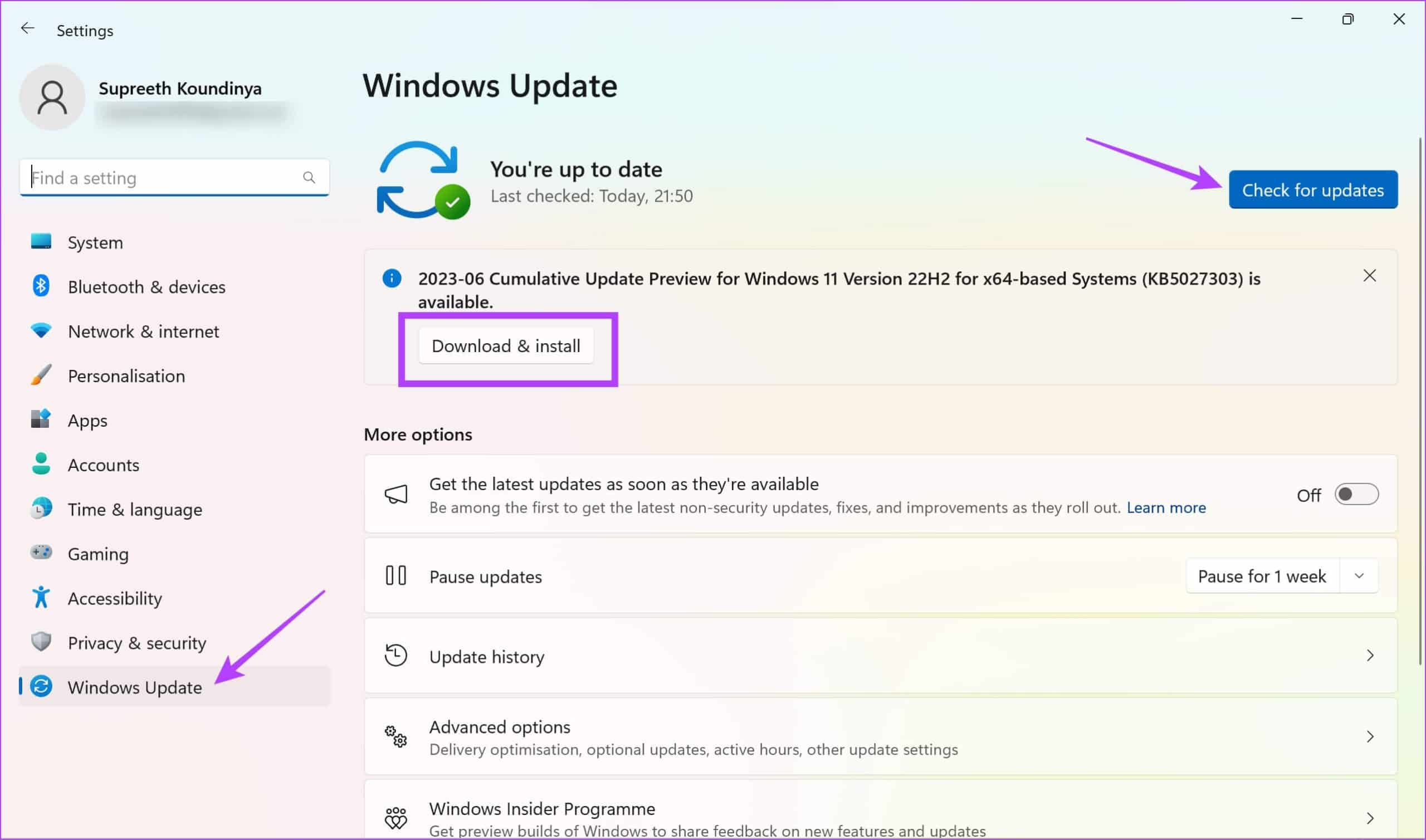 Windows-Update-4-scaled 11 إصلاح لعدم توفر أو عدم عمل خيار Windows Hello Fingerprint