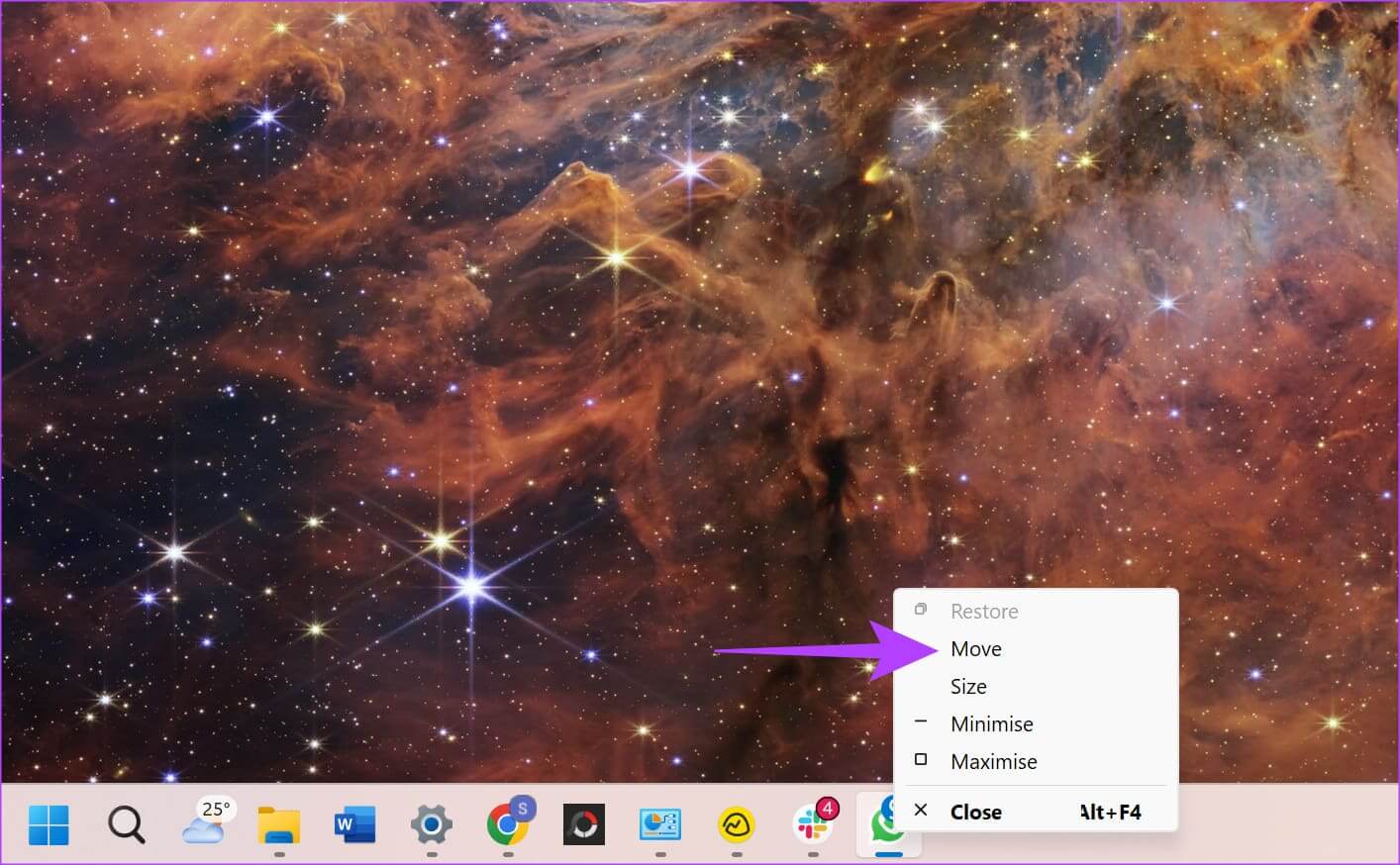 Windows-bring-on-screen-5 6 طرق للحصول على نافذة خارج الشاشة الخلفية على الشاشة على Windows