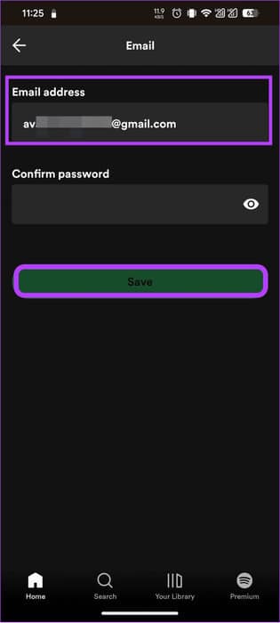 add-the-email-and-then-hit-Save-692x1536-1 كيفية تغيير البريد الإلكتروني على Spotify على جهاز الكمبيوتر والهاتف المحمول