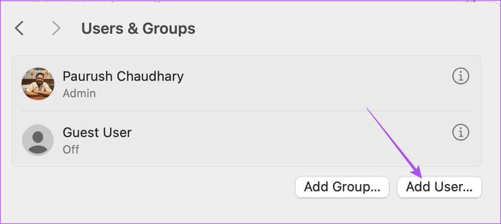 add-user-to-mac أفضل 6 إصلاحات لعدم فتح Microsoft Word على iPhone وiPad وMac