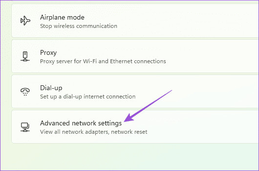 advanced-network-settings-windows أفضل 8 إصلاحات لعدم إرسال Telegram للرسائل على أجهزة Mac وWindows