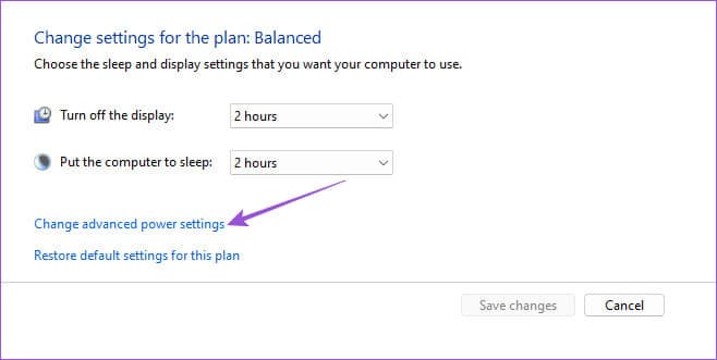 change-advanced-power-settings-windows-11 أفضل 6 إصلاحات لعدم ظهور Kindle على Windows 11