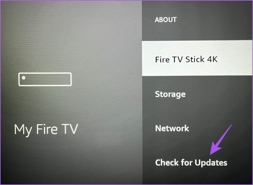 check-for-updates-fire-tv-stick-4k-1024x747-1 أفضل 7 إصلاحات لعدم تعرف Amazon Fire TV Stick 4K على محرك أقراص USB