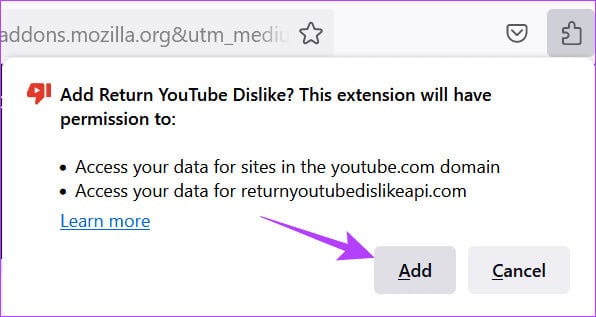 choose-add-to-confirm كيفية إضافة أو إزالة ملحقات Firefox (الإضافات)