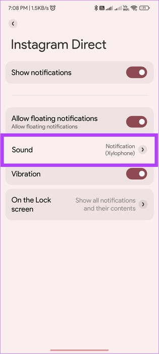 choose-sound كيفية تغيير صوت الإشعارات على Instagram