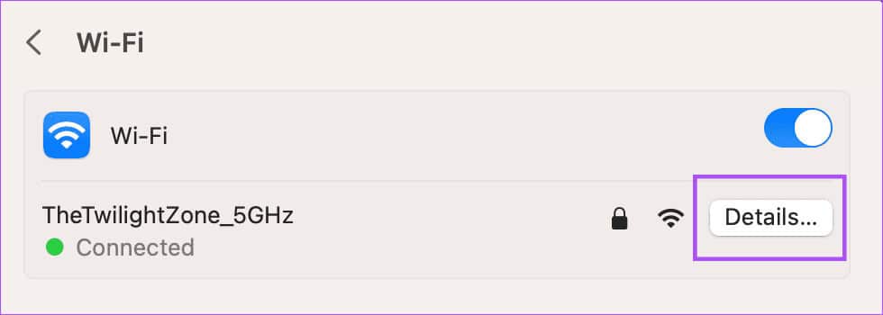 details-wifi-network-settings-mac-1 أفضل 8 إصلاحات لعدم إرسال Telegram للرسائل على أجهزة Mac وWindows