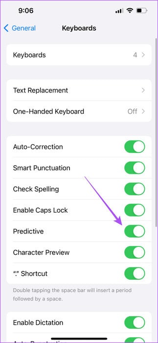 disable-predictive-text-on-iPhone-473x1024-1 كيفية تمكين أو تعطيل النص التنبؤي المضمن على iPhone وiPad وMac