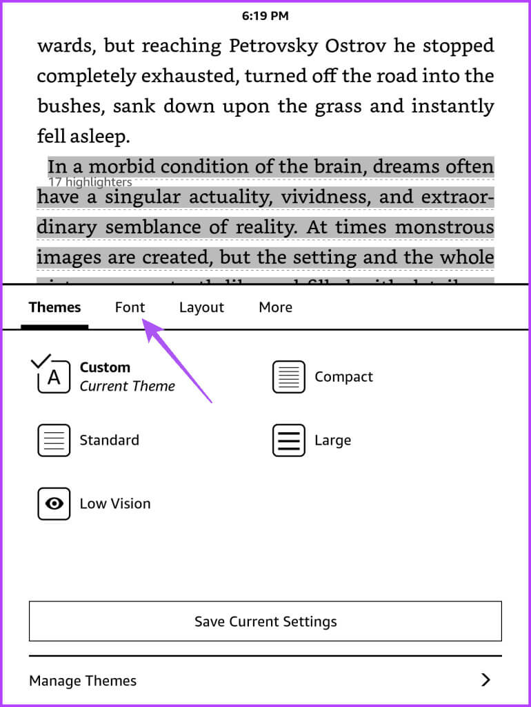 font-settings-kindle-770x1024-1 كيفية تثبيت الخطوط المخصصة على Kindle Paperwhite