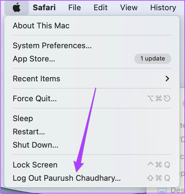log-out-user-mac أفضل 6 إصلاحات لعدم فتح Microsoft Word على iPhone وiPad وMac