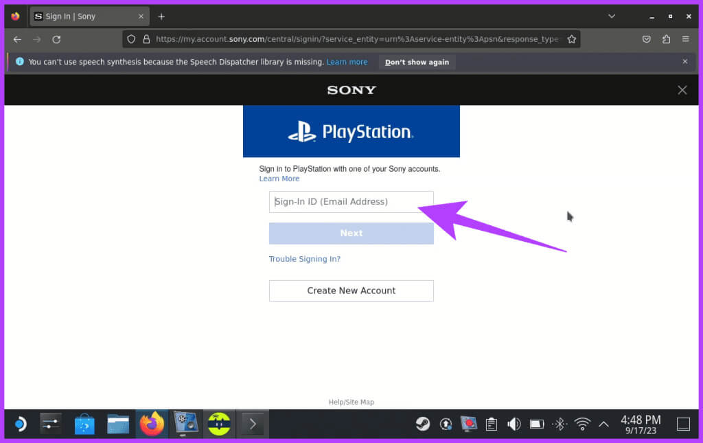 login-page-for-your-PlayStation-Account-1024x645-1 اللعب عن بعد في Steam Deck: قم ببث الكمبيوتر الشخصي أو PS5 إلى Steam Deck