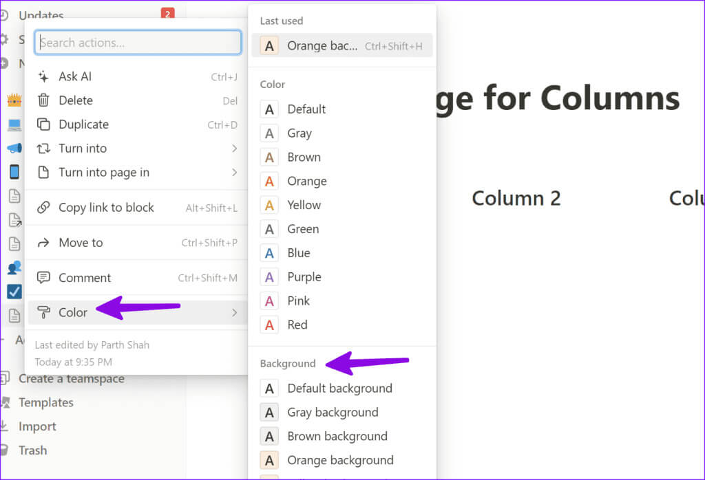 make-columns-in-Notion-8-1024x698-1 كيفية إنشاء أعمدة في Notion