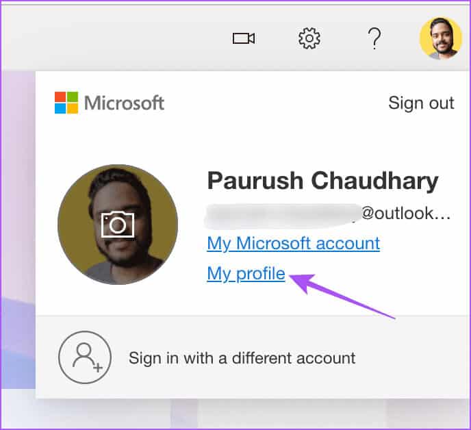 my-profile-microsoft-account-settings أفضل 6 إصلاحات لعدم فتح Microsoft Word على iPhone وiPad وMac