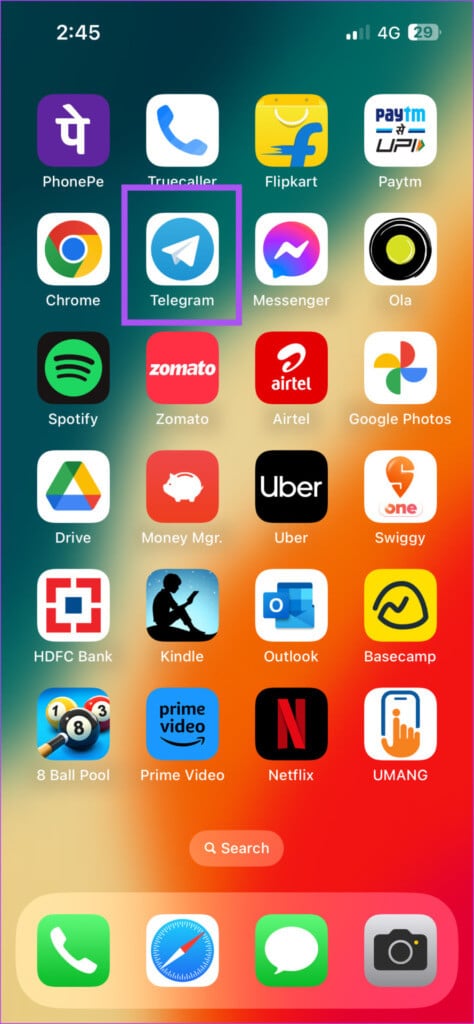 open-telegram-on-iphone-1-1-474x1024-1 أفضل 5 إصلاحات لعدم عمل Picture-in-Picture في Telegram على iPhone وAndroid