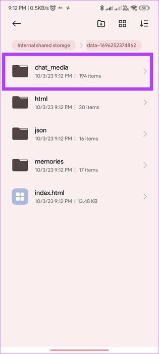 open-the-chat-media-folder 3 طرق لاستعادة Snaps المحذوفة على iPhone وAndroid