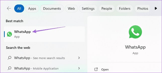 open-whatsapp-windows أفضل 6 إصلاحات لعدم عمل استطلاعات الرأي في WhatsApp على الهاتف المحمول وسطح المكتب