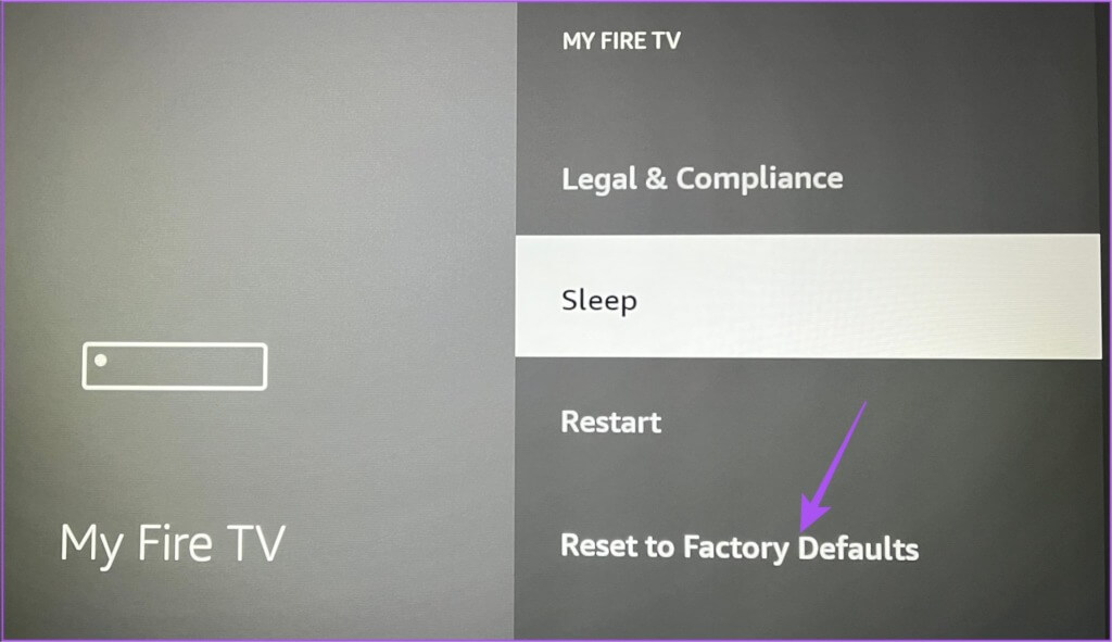 reset-to-factory-defaults-fire-tv-stick-4k-1024x591-1 أفضل 7 إصلاحات لعدم تعرف Amazon Fire TV Stick 4K على محرك أقراص USB