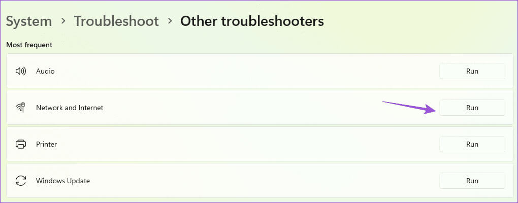 run-network-and-internet-troubleshooter-windows أفضل 8 إصلاحات لعدم إرسال Telegram للرسائل على أجهزة Mac وWindows