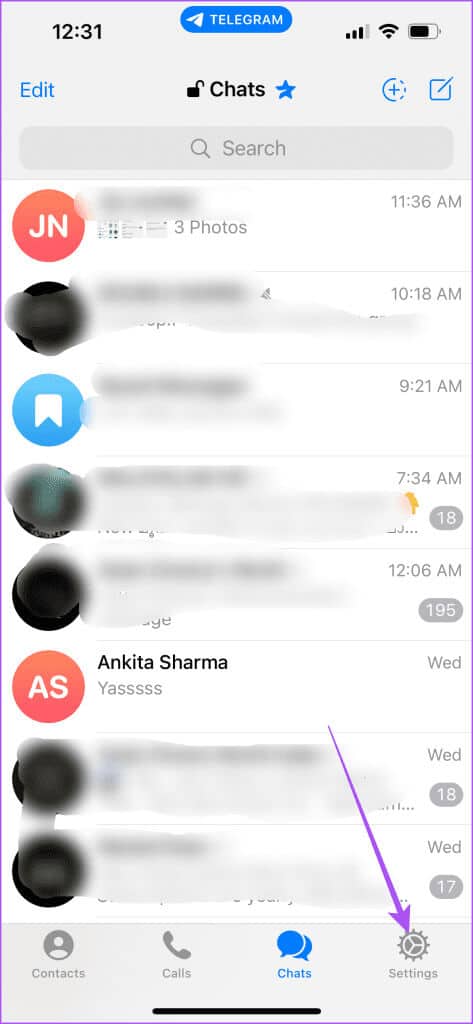 settings-telegram-iphone-473x1024-1 أفضل 5 إصلاحات لعدم عمل Picture-in-Picture في Telegram على iPhone وAndroid
