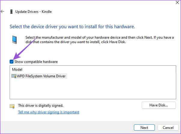 show-compatible-hardware-windows-11-kindle أفضل 6 إصلاحات لعدم ظهور Kindle على Windows 11