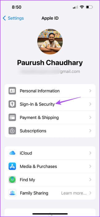 sign-in-and-security-settings-iphone-475x1024-1 كيفية تغيير رقم هاتف FaceTime على iPhone وiPad وMac