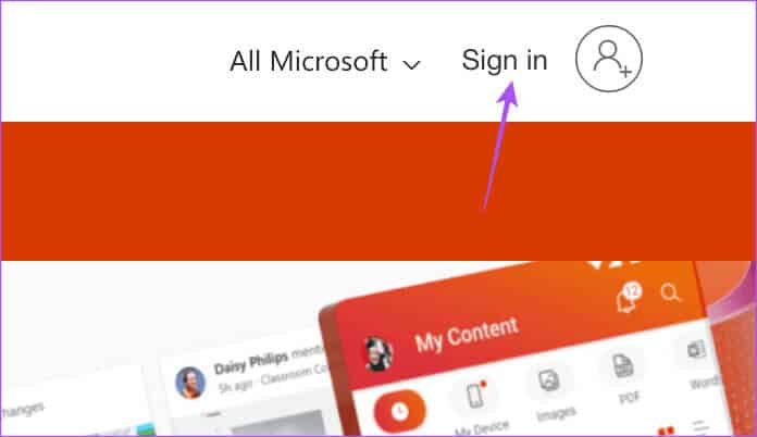 sign-in-microsoft-365-website أفضل 6 إصلاحات لعدم فتح Microsoft Word على iPhone وiPad وMac
