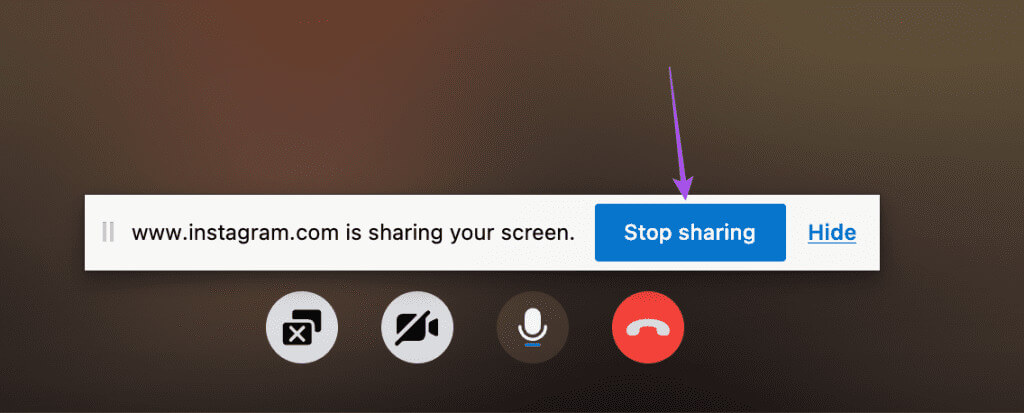 stop-sharing-screen-instagram-video-call-desktop-1024x413-1 كيفية مشاركة الشاشة في مكالمات فيديو Instagram