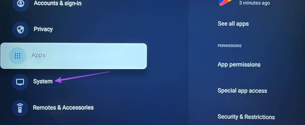 system-settings-google-tv-1-1024x420-1 أفضل 6 إصلاحات لعدم تشغيل Google TV لمقاطع فيديو بدقة 4K