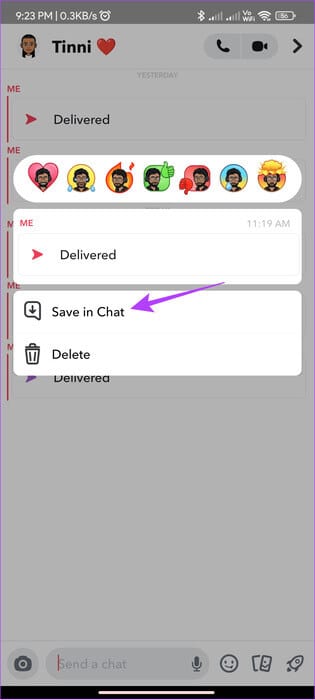 tap-save-in-chat 3 طرق لاستعادة Snaps المحذوفة على iPhone وAndroid