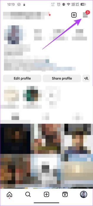 tap-the-hamburge-menu-at-the-top-right-corner كيفية إلغاء ربط Instagram من Facebook