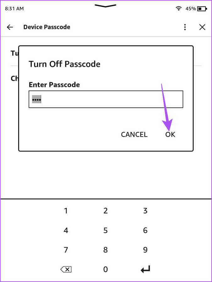 turn-off-passcode-on-kindle-paperwhite-768x1024-1 أفضل 6 إصلاحات لعدم ظهور Kindle على Windows 11