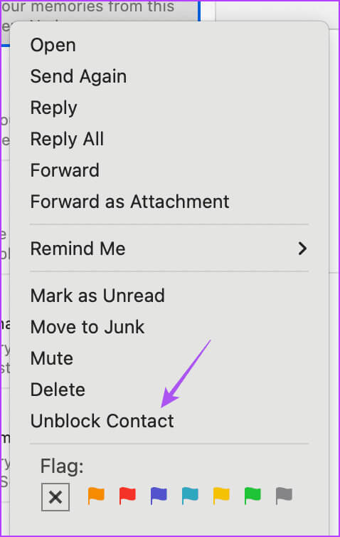 unblock-contact-mail-app-mac كيفية حظر عنوان البريد الإلكتروني في Apple Mail على iPhone وiPad وMac
