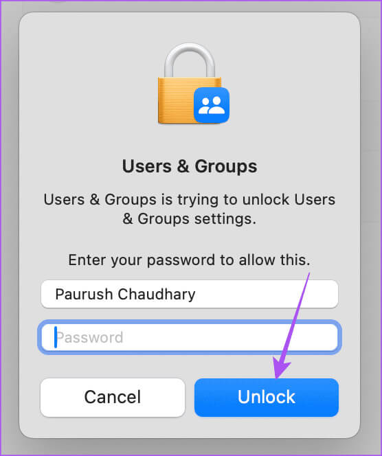 unlock-users-and-groups-mac أفضل 6 إصلاحات لعدم فتح Microsoft Word على iPhone وiPad وMac