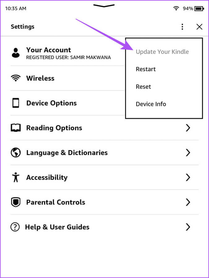 update-your-kindle-768x1024-3 أفضل 6 إصلاحات لعدم ظهور Kindle على Windows 11