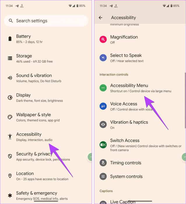 Android-Accessibility-Menu-934x1024-1 12 طريقة لمنع التطبيقات من التحكم في السطوع على Android