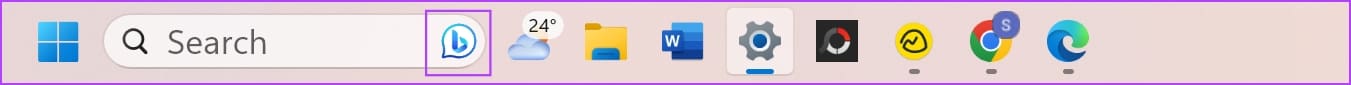 Bing-Icon-on-Taskbar 5 طرق لإزالة Bing من Windows 11