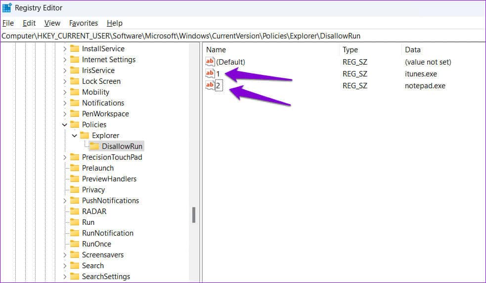 Block-Access-to-Apps-on-Windows-Using-Registry-Editor كيفية منع المستخدمين من تشغيل برامج معينة على Windows 11