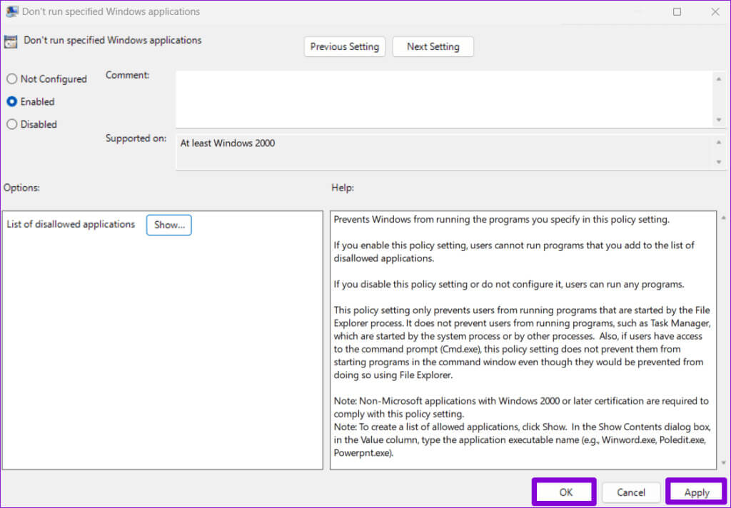 Block-Apps-on-Windows-Using-Group-Policy-on-Windows-11-1024x712-1 كيفية منع المستخدمين من تشغيل برامج معينة على Windows 11