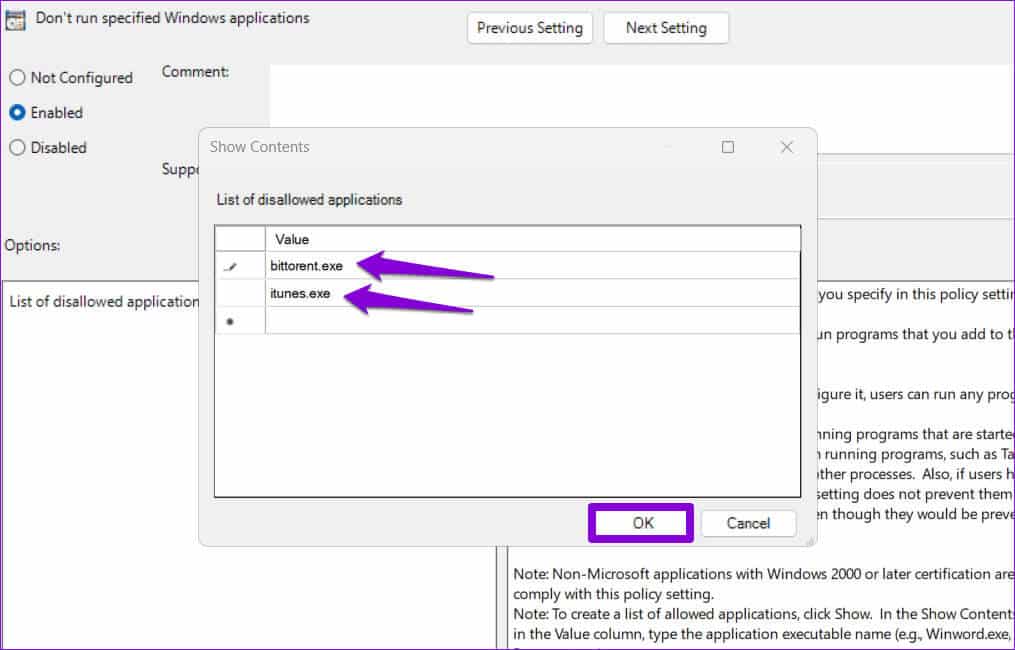 Block-Apps-on-Windows-Using-Group-Policy كيفية منع المستخدمين من تشغيل برامج معينة على Windows 11