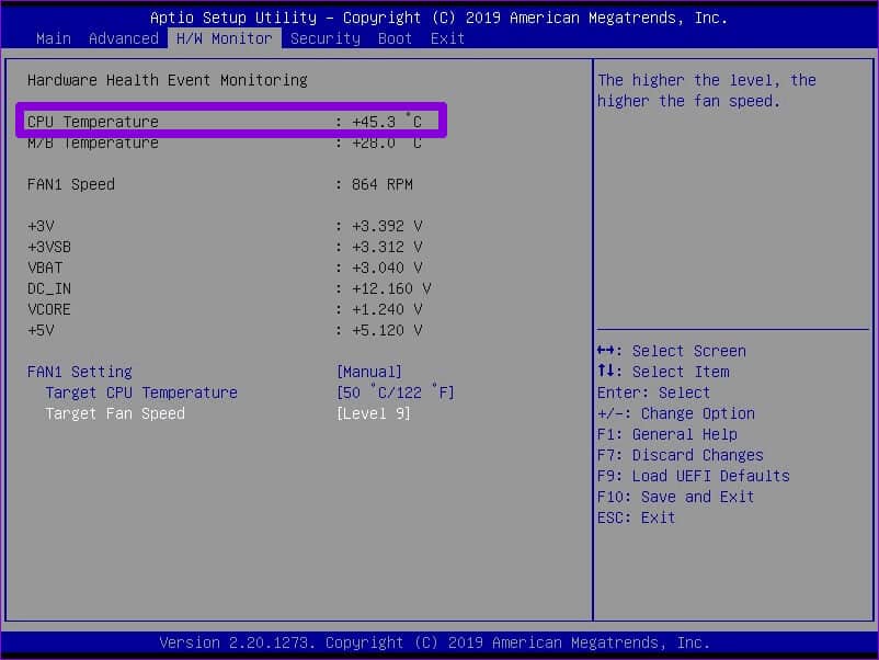Check-CPU-Temp-in-BIOS-or-UEFI كيفية عرض درجة حرارة وحدة المعالجة المركزية على Windows