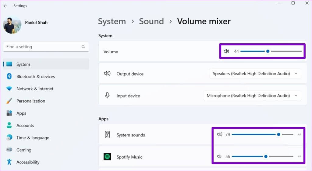Check-Volume-Mixer-on-Windows-11-1024x564-1 أفضل 6 إصلاحات لعدم عمل STEREO MIX على Windows