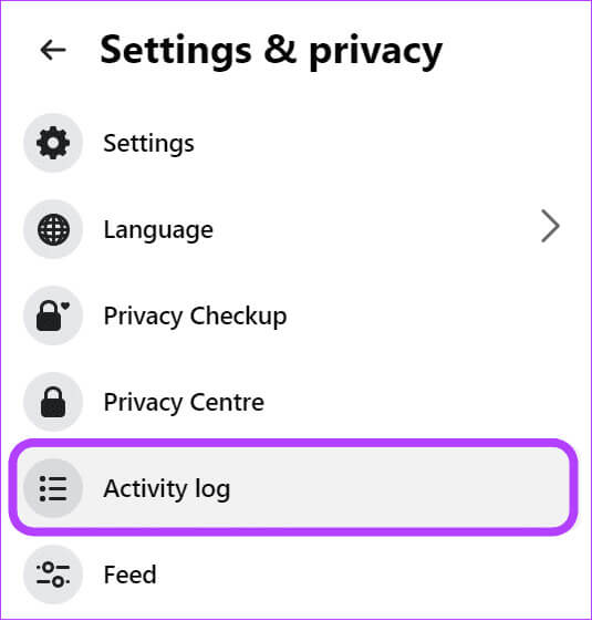 Choose-Activity-log-2 كيفية إزالة الإعجابات على Facebook على جهاز الكمبيوتر والهاتف المحمول