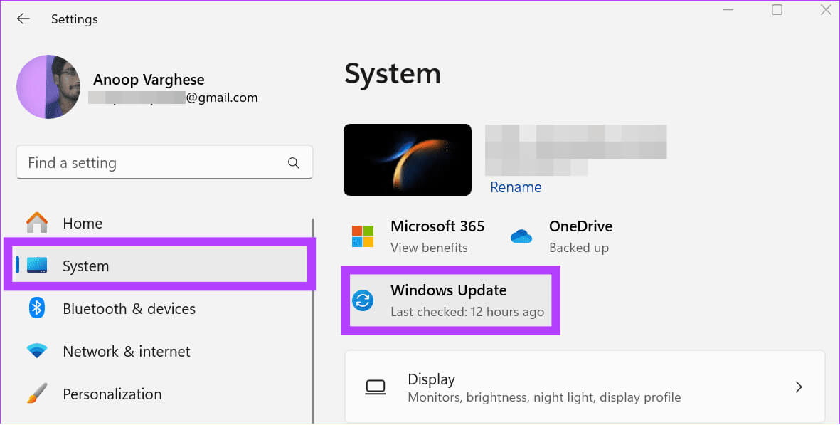 Choose-System-and-then-choose-Windows-update 12 طريقة لإصلاح استمرار تعطل OBS على Windows