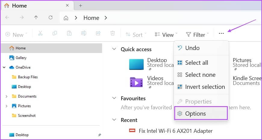 Click-on-Options-1 كيفية تمكين النقرة الواحدة في Windows 11 والإصدارات الأقدم