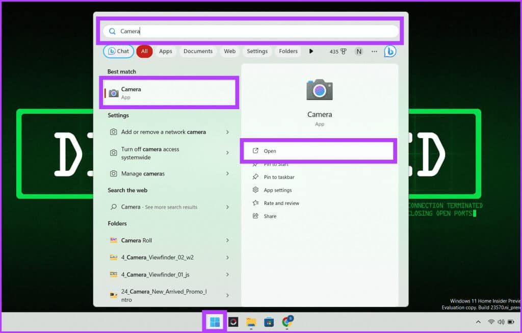 Click-the-Start-icon-and-head-to-the-Camera-app-1024x653-1 5 طرق لمسح رموز QR على جهاز كمبيوتر يعمل بنظام Windows