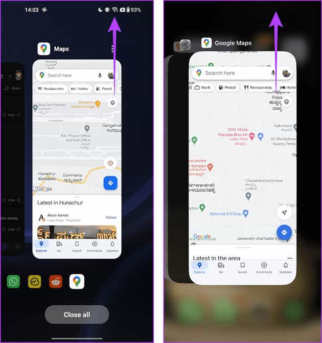 Close-Google-Maps كيفية إصلاح مشكلة عدم تدوير Google Maps تلقائيًا على iPhone وAndroid