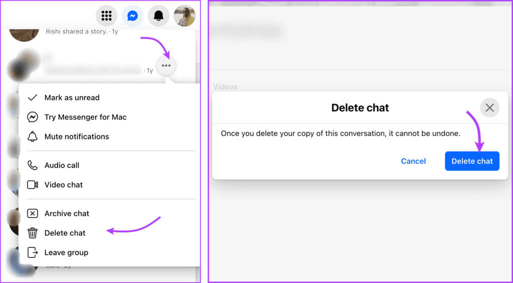 Delete-a-Conversation-From-Facebook-Messenger-1024x566-1 كيفية حذف الرسائل القديمة على Facebook Messenger من كلا الجانبين
