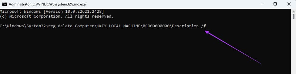 Deleting-values-with-CMD أهم 7 إصلاحات عندما تكون غير قادر على حذف جميع القيم المحددة في محرر التسجيل