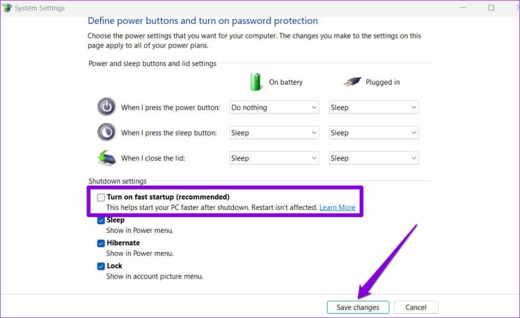 Disable-Fast-Startup-from-Control-Panel-1-1024x627-1 4 طرق لتمكين أو تعطيل Num Lock عند بدء تشغيل Windows